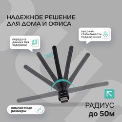 Bluetooth адаптер Buro BU-BT40C BT 4.0+EDR class 1, USB, 100м, черный