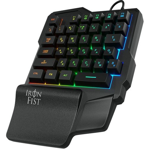 Игровой блок Oklick 701G IRON FIST, проводная, USB, мембранная, черный [1196590]