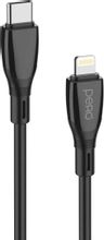 Изображение товара Кабель PERO DC-11 Lightning USB Type-C 1м 3A черный для Apple