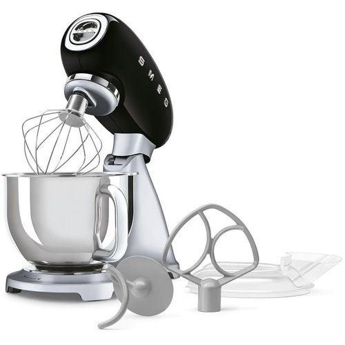 Миксер планетарный SMEG Стиль 50-х гг. SMF04BLEU, 800Вт, черный/стальной