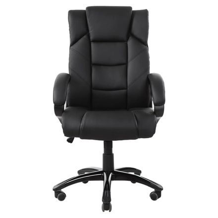 Кресло BRABIX Bliss Ms-004, экокожа, до 120кг, топ-ган, фиксированные подлокотники, черный