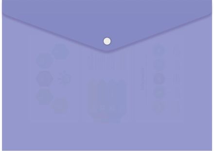 Конверт на кнопке Бюрократ Пастель -PKPAST/VIO, A4 пластик, 0.18мм, фиолетовый