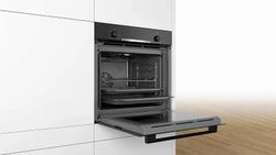 Духовой шкаф электрический Bosch HBA530BB0S, 71л, черный/серебристый