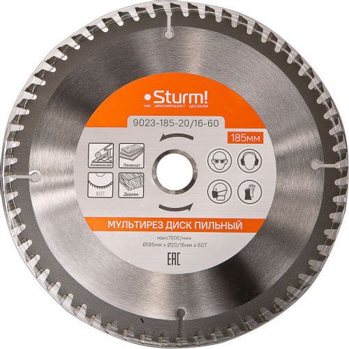 Пильный диск STURM! 9023-185-20/16-60, универсальный, 185мм, 1.8мм, 20мм