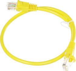 Патч-корд Buro литой (molded), UTP, кат.5E, 0.5м, желтый