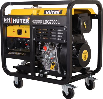 Дизельный генератор Huter LDG 7000L, 220 В, 5кВт [64/2/28]