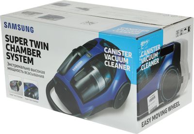 Пылесос Samsung VCC8836V36/XEV, 2200Вт, синий/черный – купить в ...