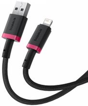Изображение товара Кабель BASEUS P10377801U01-01, Lightning (m) - USB (m), 1м, 2.4A, красный / черный Изображение товара Кабель BASEUS P10377801U01-01, Lightning (m) - USB (m), 1м, 2.4A, красный / черный