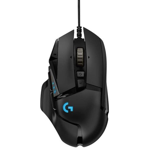 Мышь проводная Logitech G502 Hero, игровая, оптическая, USB, 25600dpi, черный [910-005474]