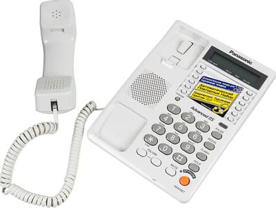 Проводной телефон Panasonic KX-TS2365RUW, белый – купить в Ситилинк | 18262