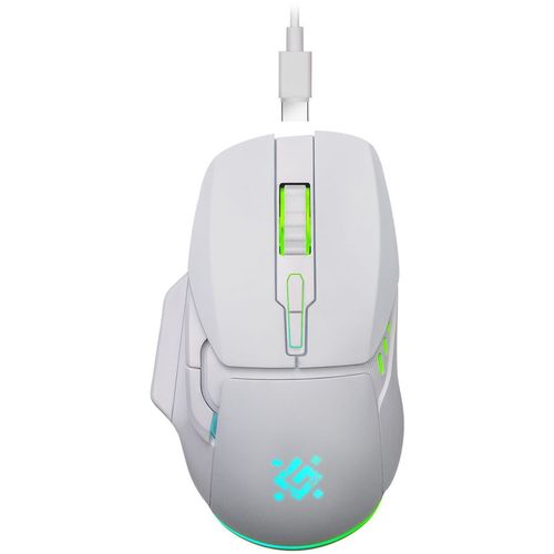 Мышь беспроводная Defender Stix GM-009, игровая, радио, оптическая, USB, USB-C, 3200dpi, белый [52009]