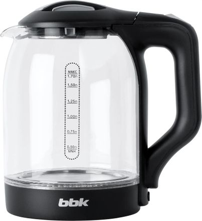 Чайник электрический BBK EK1724G, 1.7л, стекло/пластик