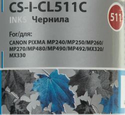 Чернила Cactus CS-I-CL511C, для Canon, 100мл, голубой