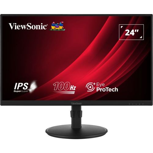 23.8" Монитор ViewSonic VA2408-HDJ, 1920x1080, IPS, 100Гц, 1хHDMI, 1хDP, черный