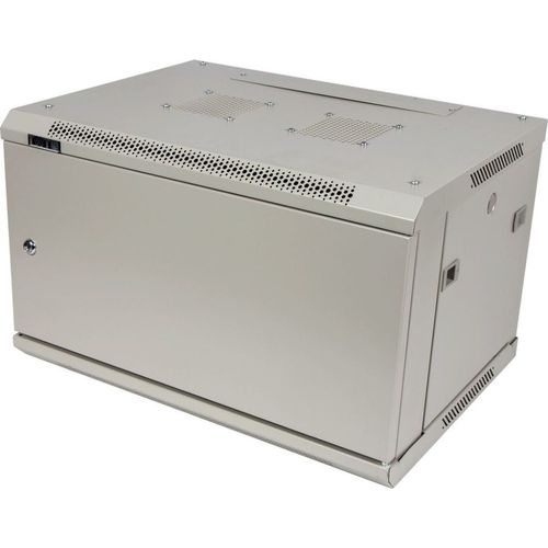 Шкаф коммутационный LanMaster TWT-CBWPM-27U-6X8-GY настенный, металлическая передняя дверь, 27U, 600x1302x800 мм