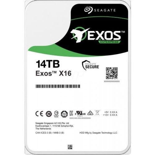 Жесткий диск Seagate Exos X16 ST14000NM002G, 14ТБ, HDD, SAS 3.0, 3.5″, 7200об/мин
