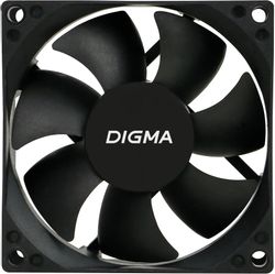 Вентилятор Digma DFan-80 80мм, 3-pin, от БП:4-pin (Molex), черный
