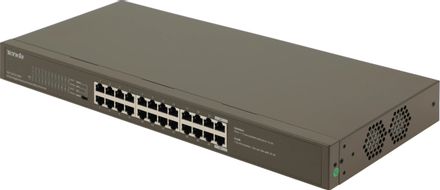Коммутатор TENDA TEG1124P-24-250W, неуправляемый, 24 RJ-45, 10/100/1000 Мбит/с
