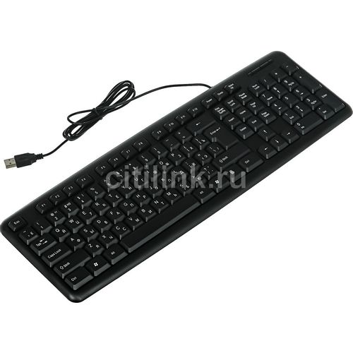 Клавиатура Defender HB-420, проводная, USB, мембранная, черный [45420]