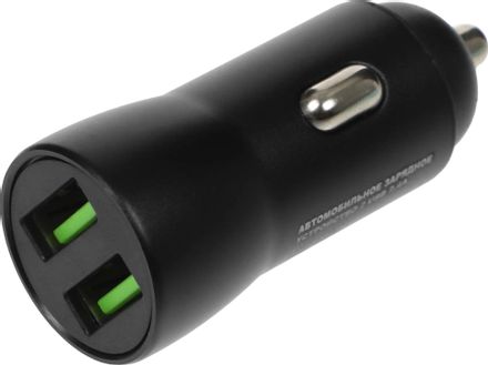 Автомобильное зарядное устройство BORASCO 2xUSB-A,  USB-C, 2.4A, черный [50179]