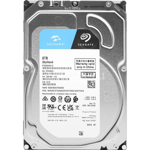 8ТБ Жесткий диск Seagate Skyhawk ST8000VX010, SATA III, 3.5", 5400об/мин