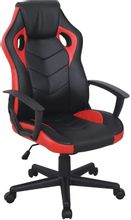 Изображение товара Игровое кресло BRABIX Fighter GM-008 на колесиках экокожа черный красный