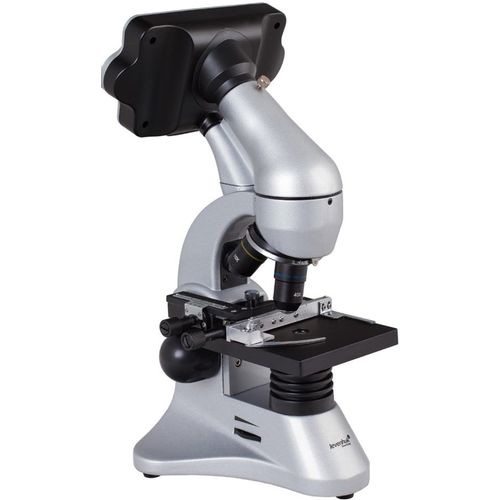 Микроскоп LEVENHUK D70L, световой/оптический/биологический, 40-1600x, на 3 объектива, серый/черный [14899]