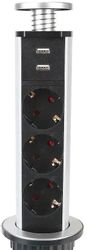 Сетевой разветвитель PREMIER 3R USB, 1.8м, серый