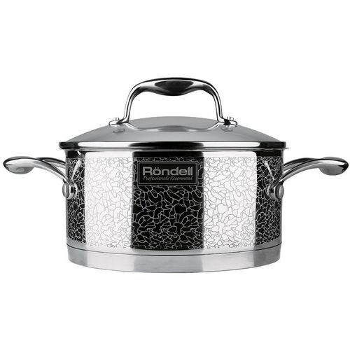 Кастрюля 3л Rondell Vintage RDS-343, нержавеющая сталь, с крышкой