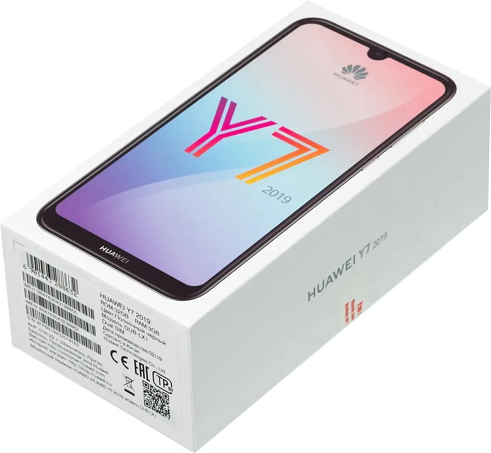 Характеристики Смартфон Huawei Y7 (2019) 32Gb, черный (1129832) смотреть в  СИТИЛИНК