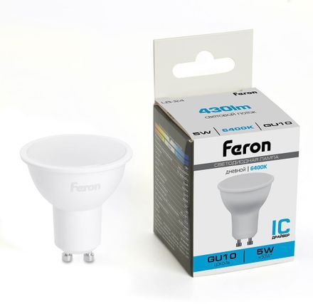 Упаковка ламп LED FERON GU10,  софит, 5Вт, LB-24, 10 шт. [51217-10]